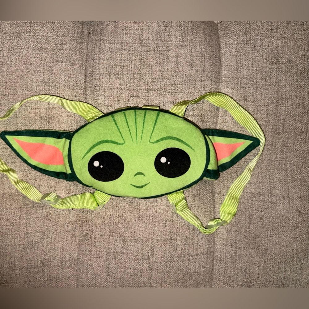 Star Wars Grogu Baby Yoda Mini Plush Backpack Kids Lime Green Bag